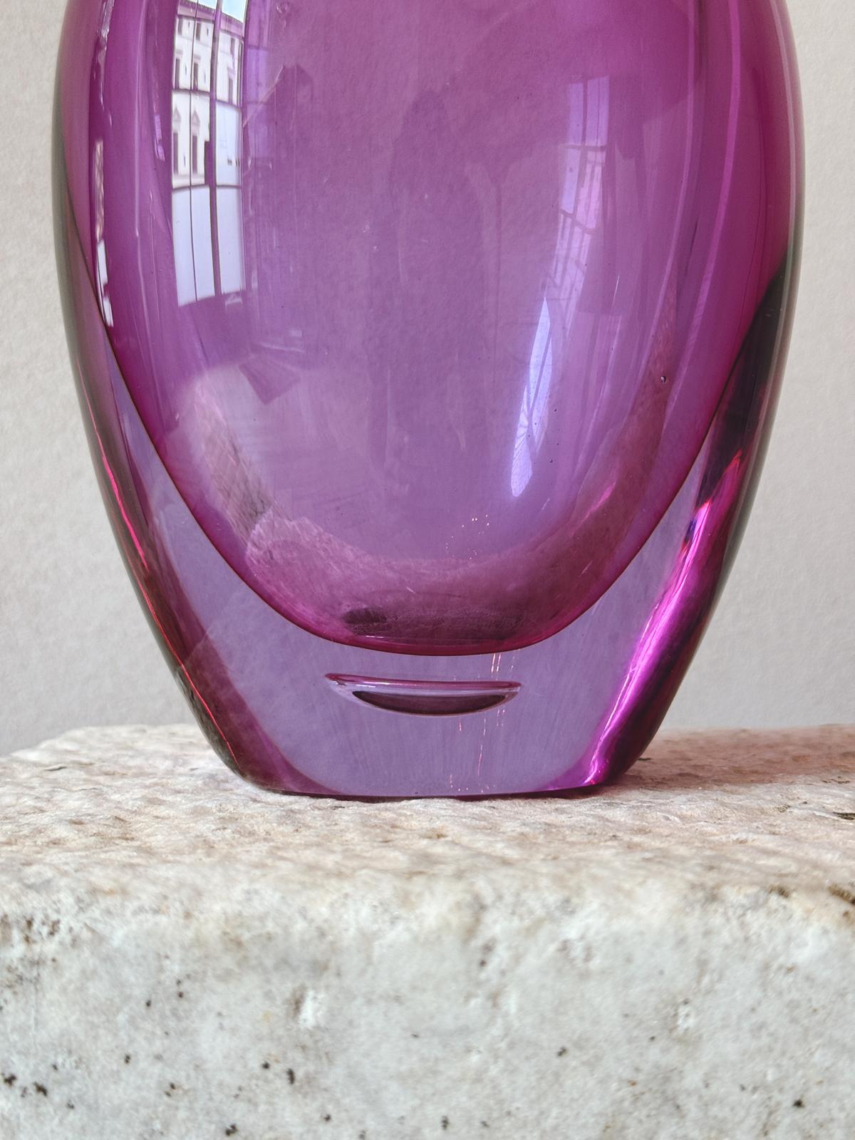 Antonio Da Ros 1960s Pink Sommerso Vase