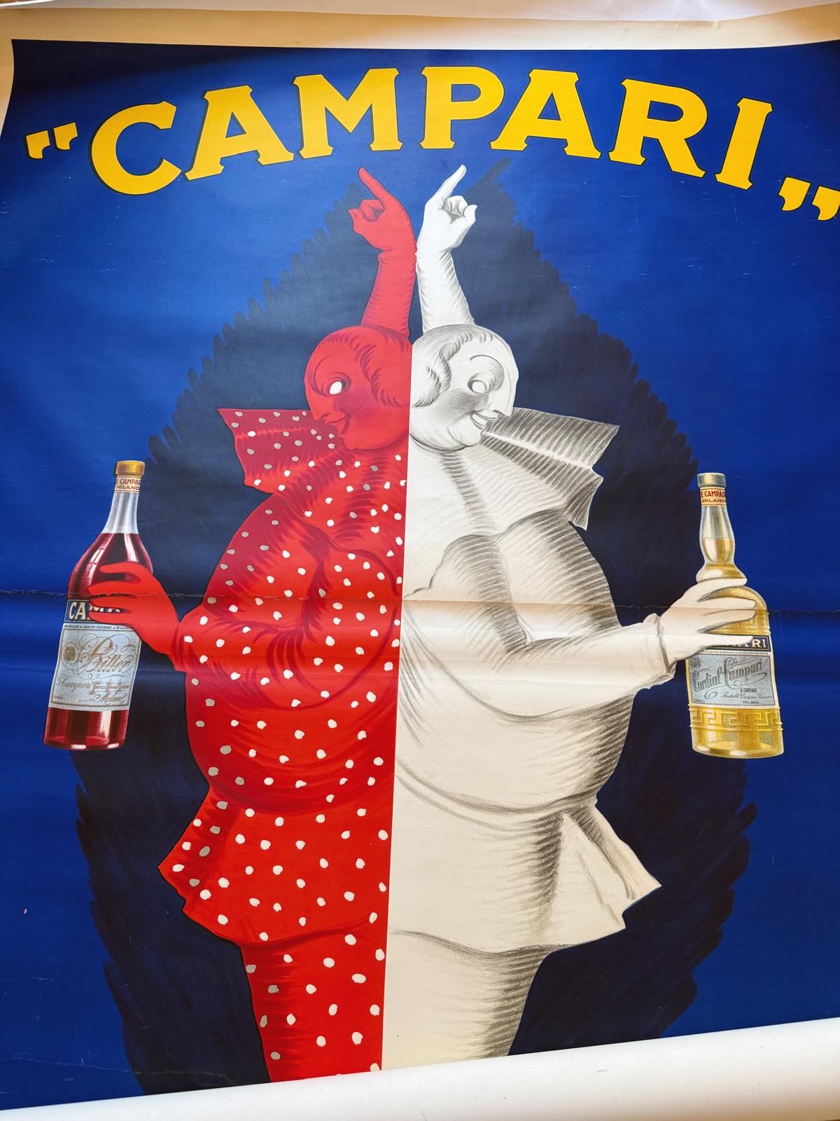 Monumental Leonetto Cappiello 'Campari' Lithogaph, 1921. Printed by Les Nouvelles Cappiello - Parigi