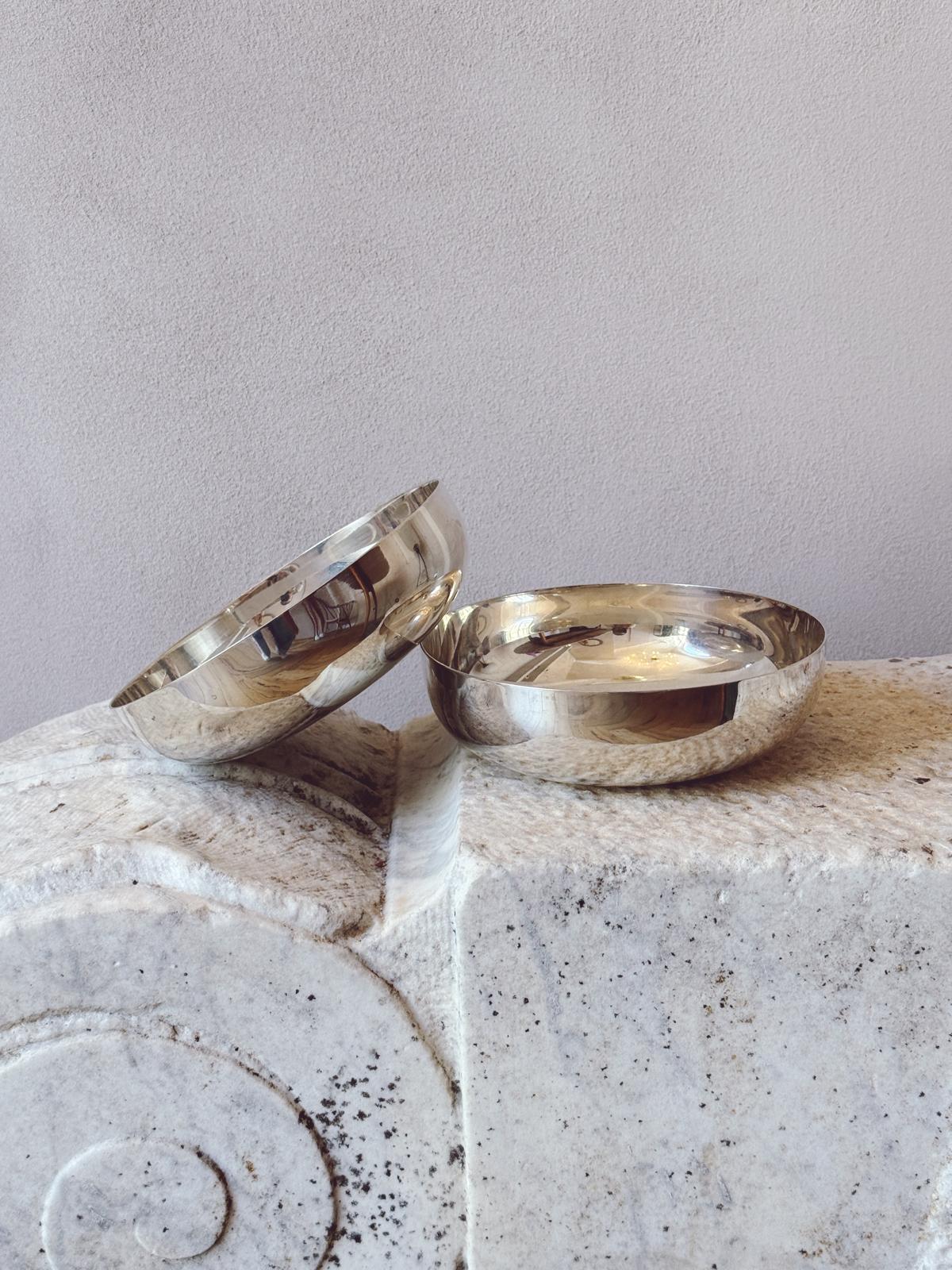 Pair of 1960s Sabattini Silver Bowls