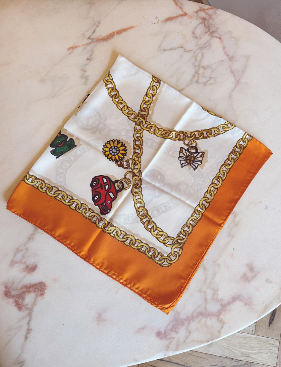 1980s Silk Charm Scarf by Braccialini