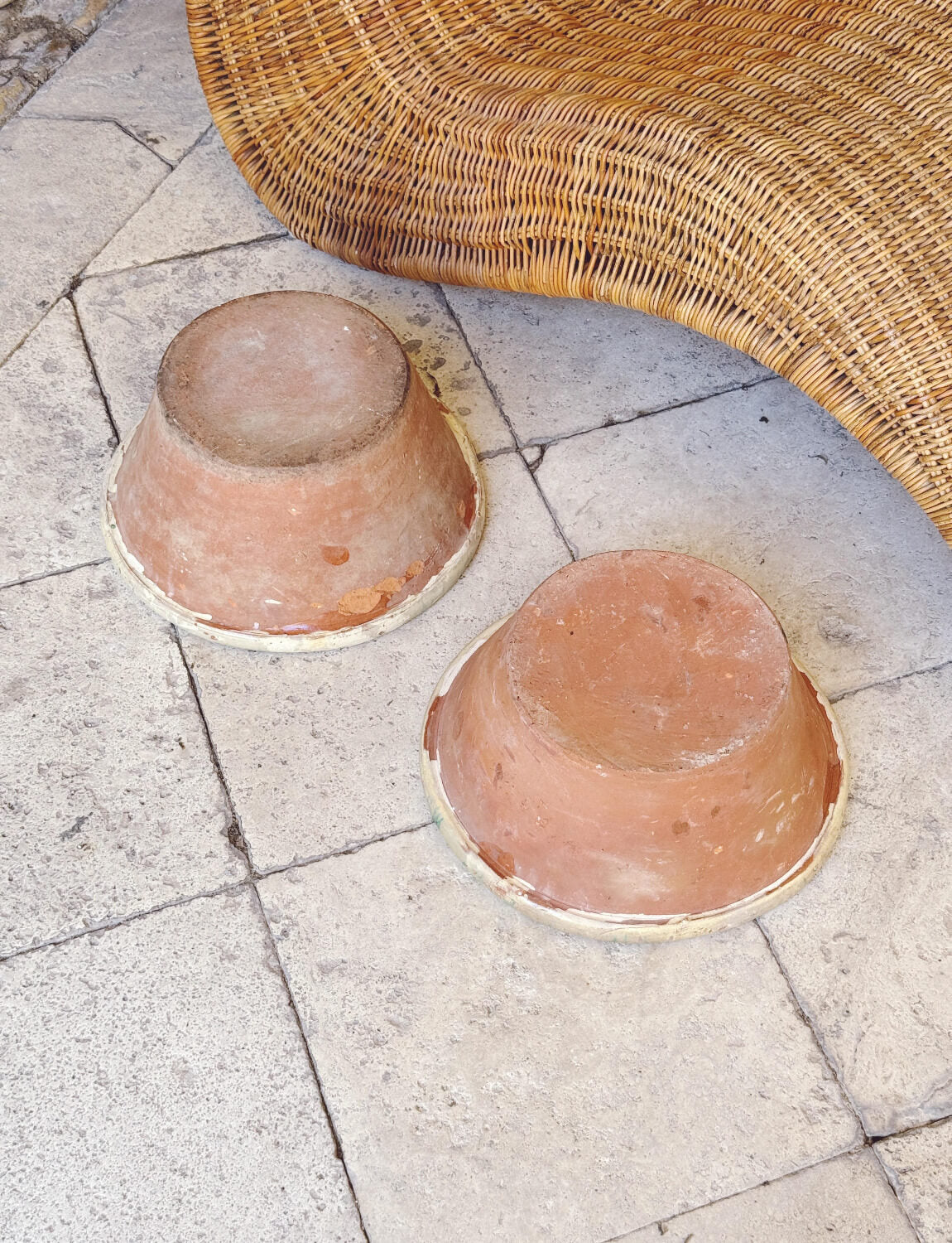 Pair of Turquoise Tuscan Bowls, early 1900s