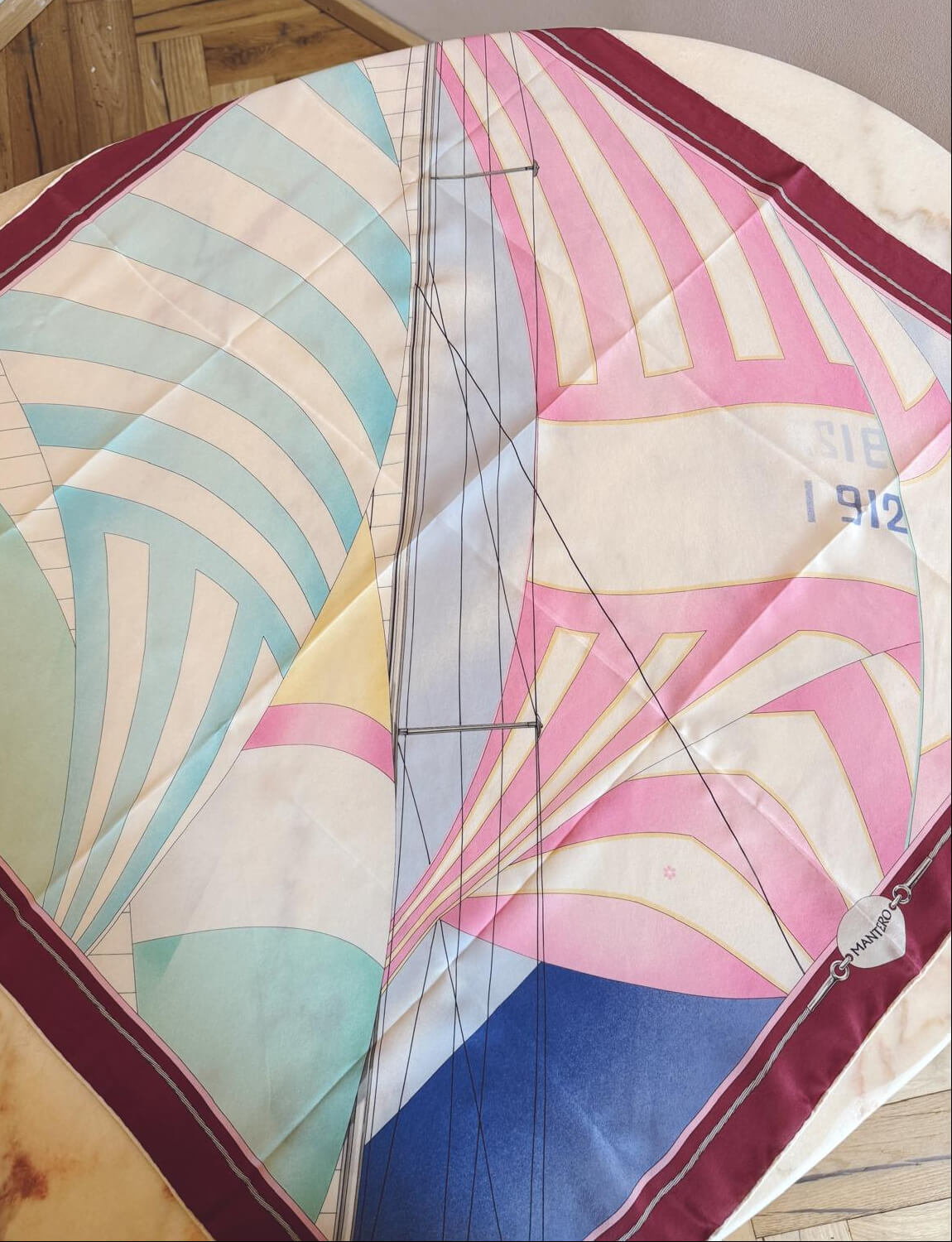 1970s Silk Sailing Scarf by Mantero