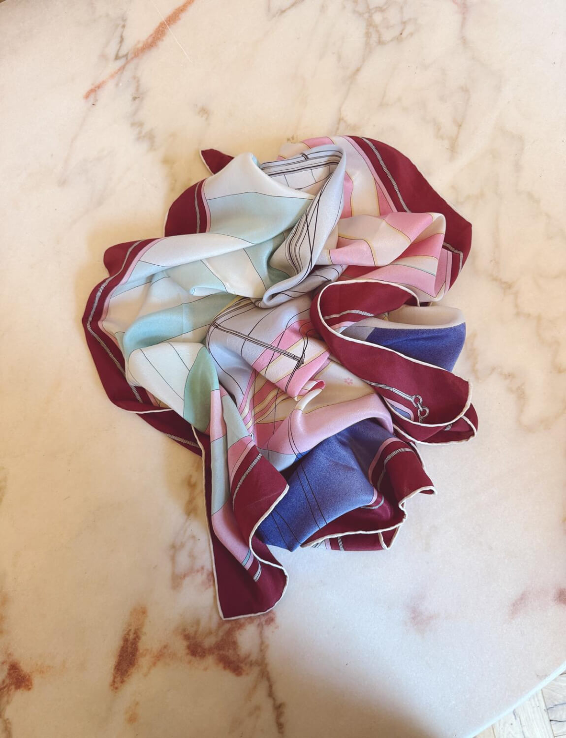 1970s Silk Sailing Scarf by Mantero