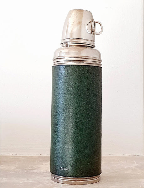 Brown Monogrammed Canvas Thermos Flask from Gucci, Italy, 1970s