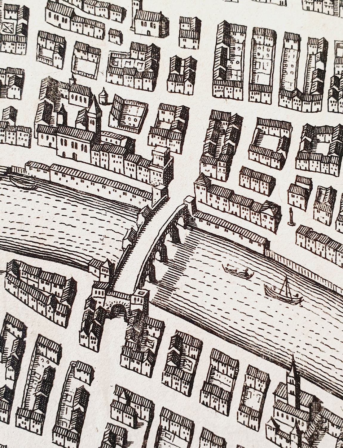 Original Parchment Map of the city of Pisa dated 1640