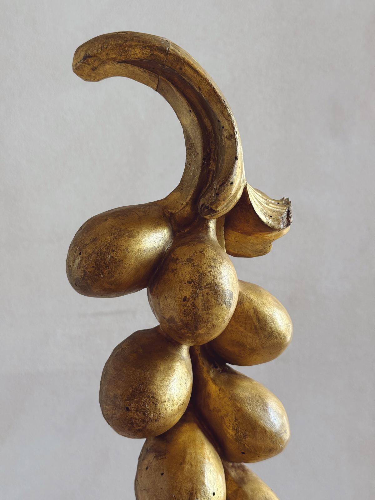 18th Century Gilded Wooden Grapes