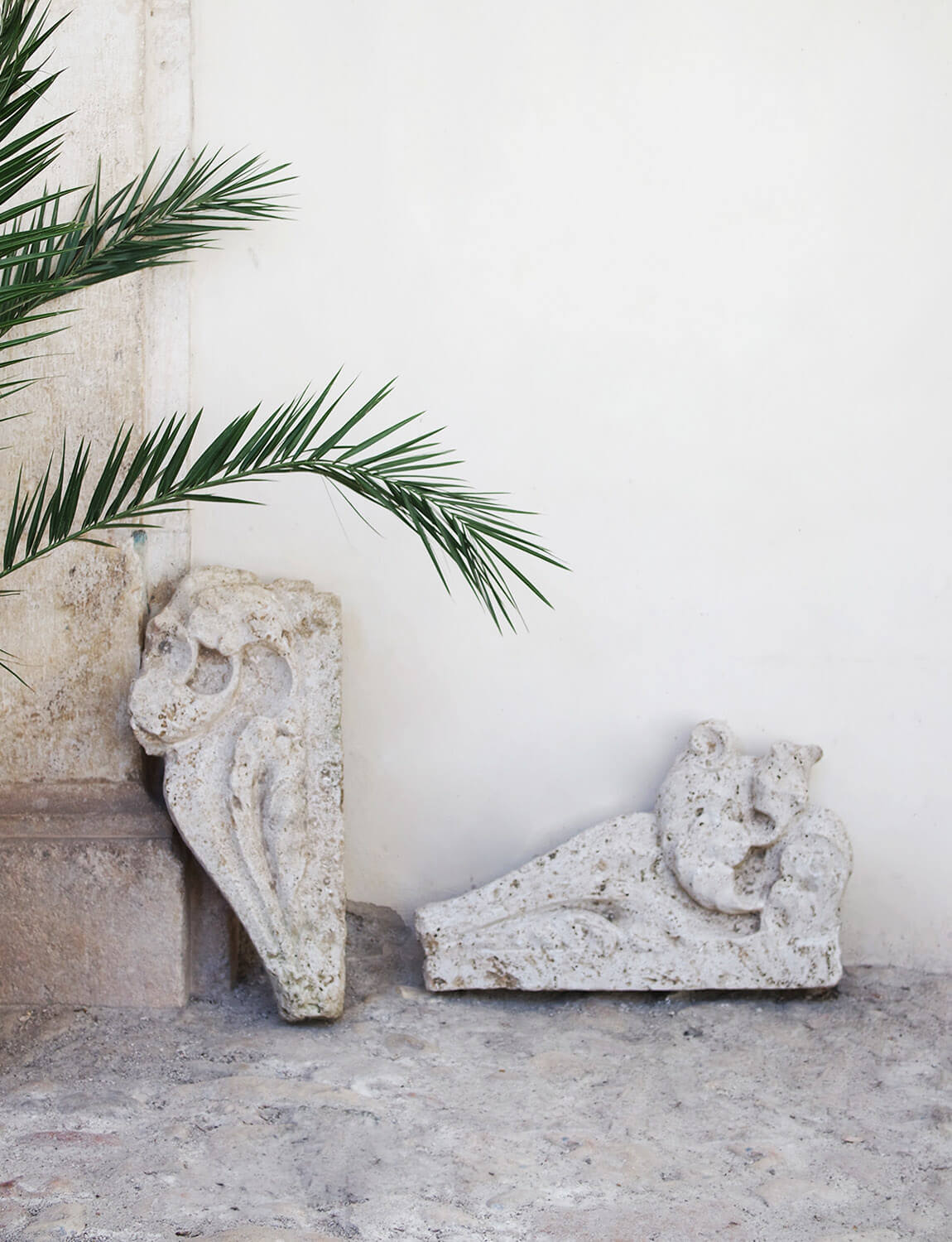 Pair of 17th Century Travertine Mantles