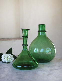 Pair of 1950s Empoli Glass Bottles