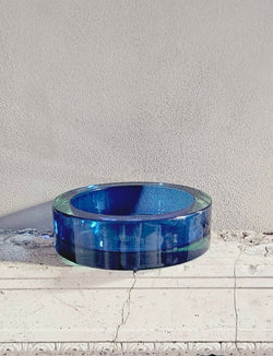 1060s Round Blue Flavio Poli Bowl