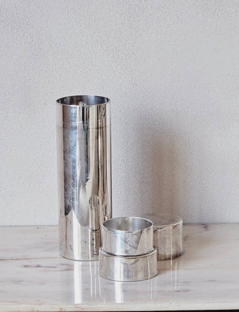 1960s FAOAL Silver Handmade Cocktail Shaker and Wine Cooler