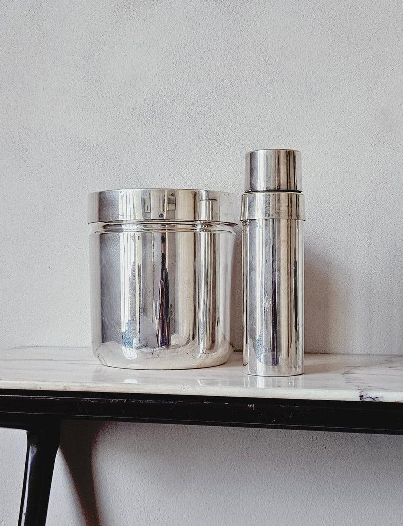 1960s FAOAL Silver Handmade Cocktail Shaker and Wine Cooler