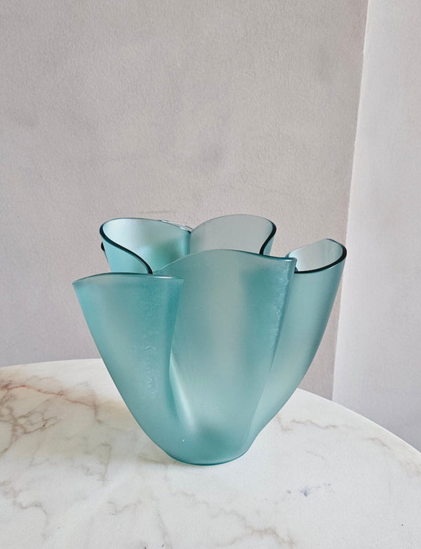 1960s Blue Berlini Tissue Vase