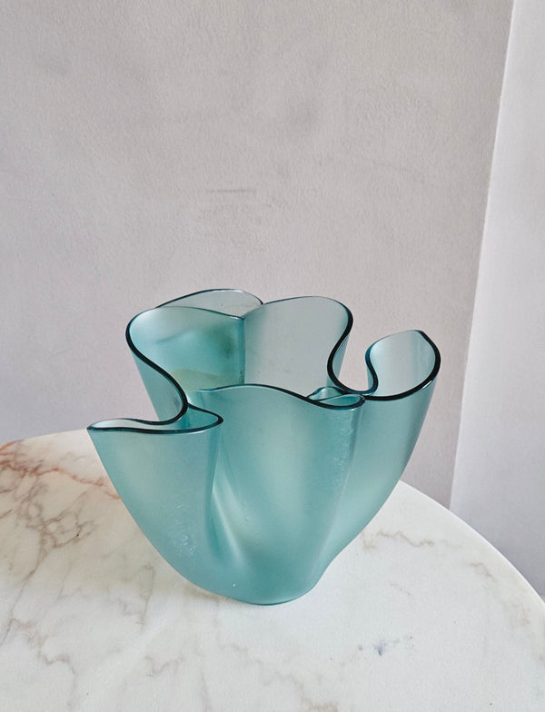 1960s Blue Berlini Tissue Vase