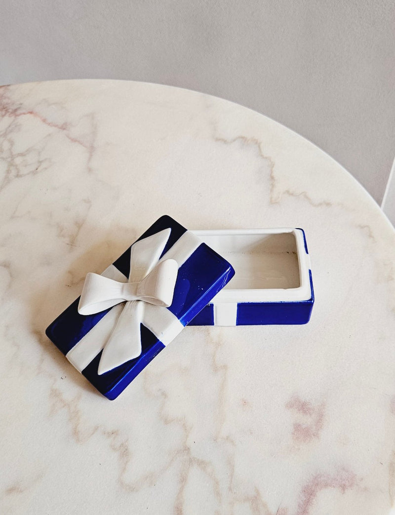 1950s Ceramic Gift Box with Bow