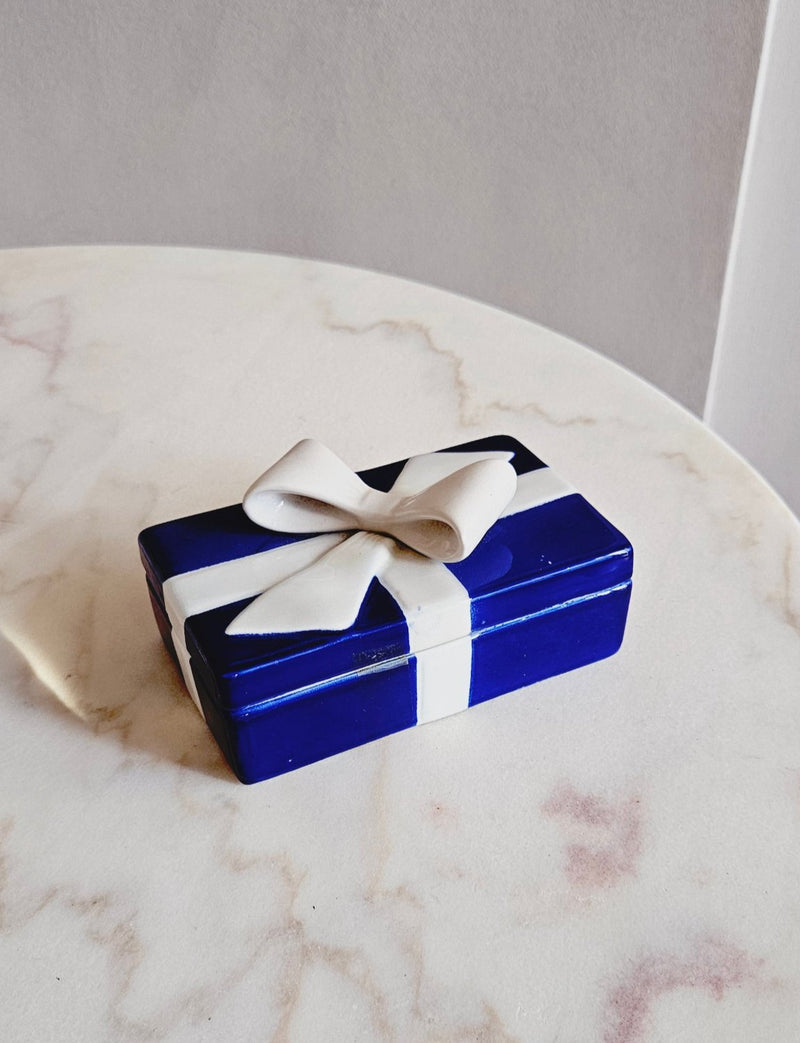 1950s Ceramic Gift Box with Bow