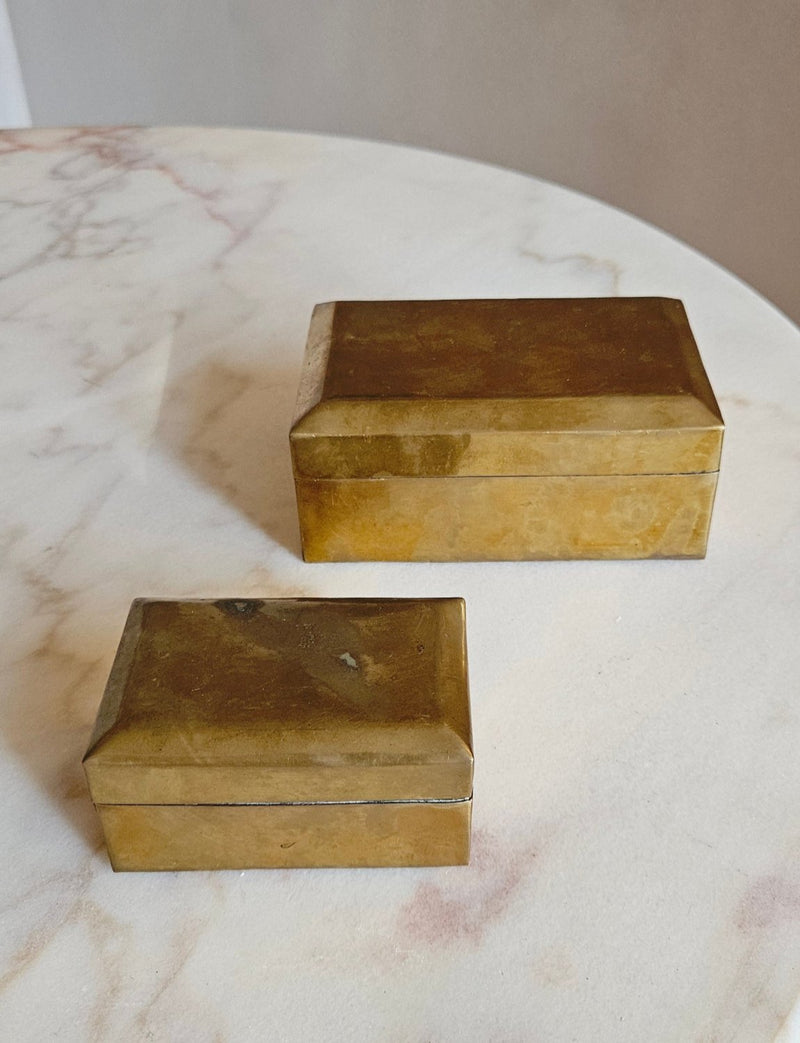 Pair of 1940s Italian Brass boxes