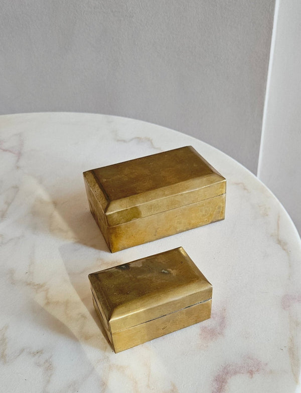 Pair of 1940s Italian Brass boxes