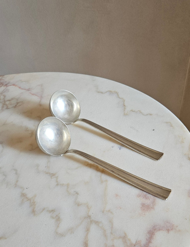 Pair of 1960s Krupp Milano Silver Soup Ladles