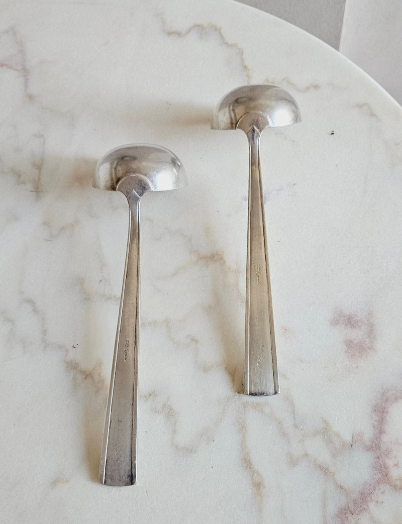 Pair of 1960s Krupp Milano Silver Soup Ladles