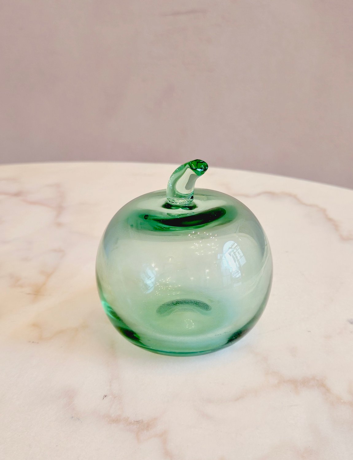 1980s Carlo Moretti Hand-blown Glass Apple