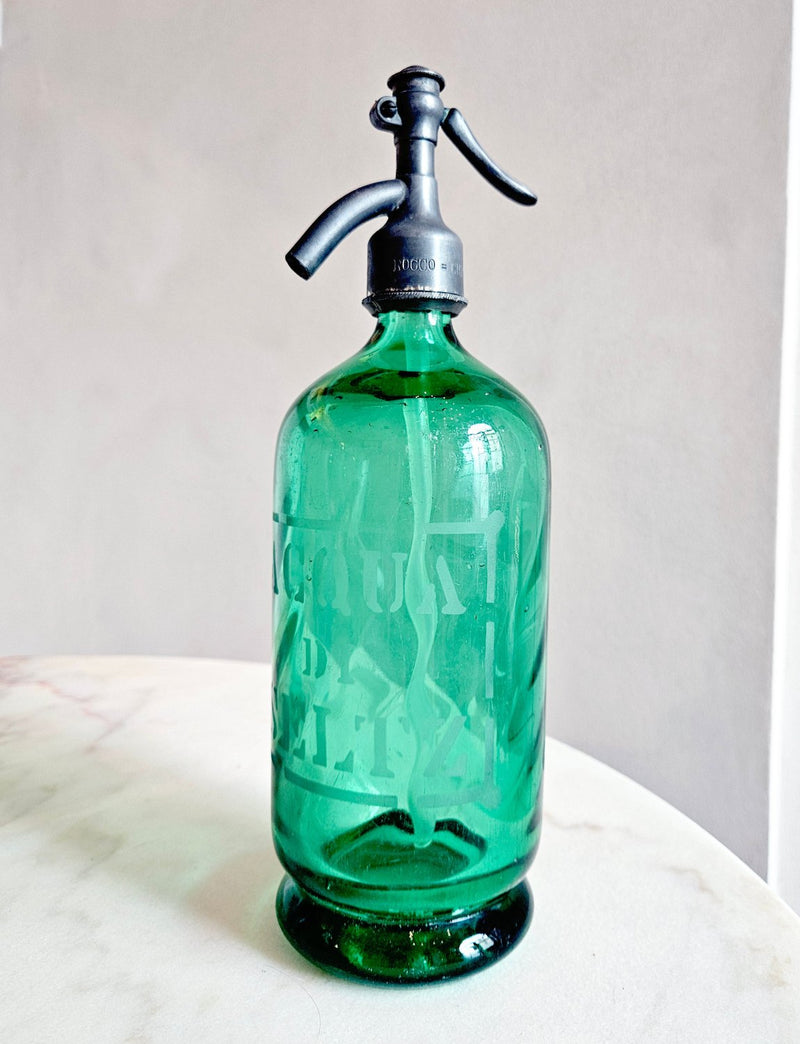 Set of Three Italian Glass Soda Bottles from Bologna & Modena