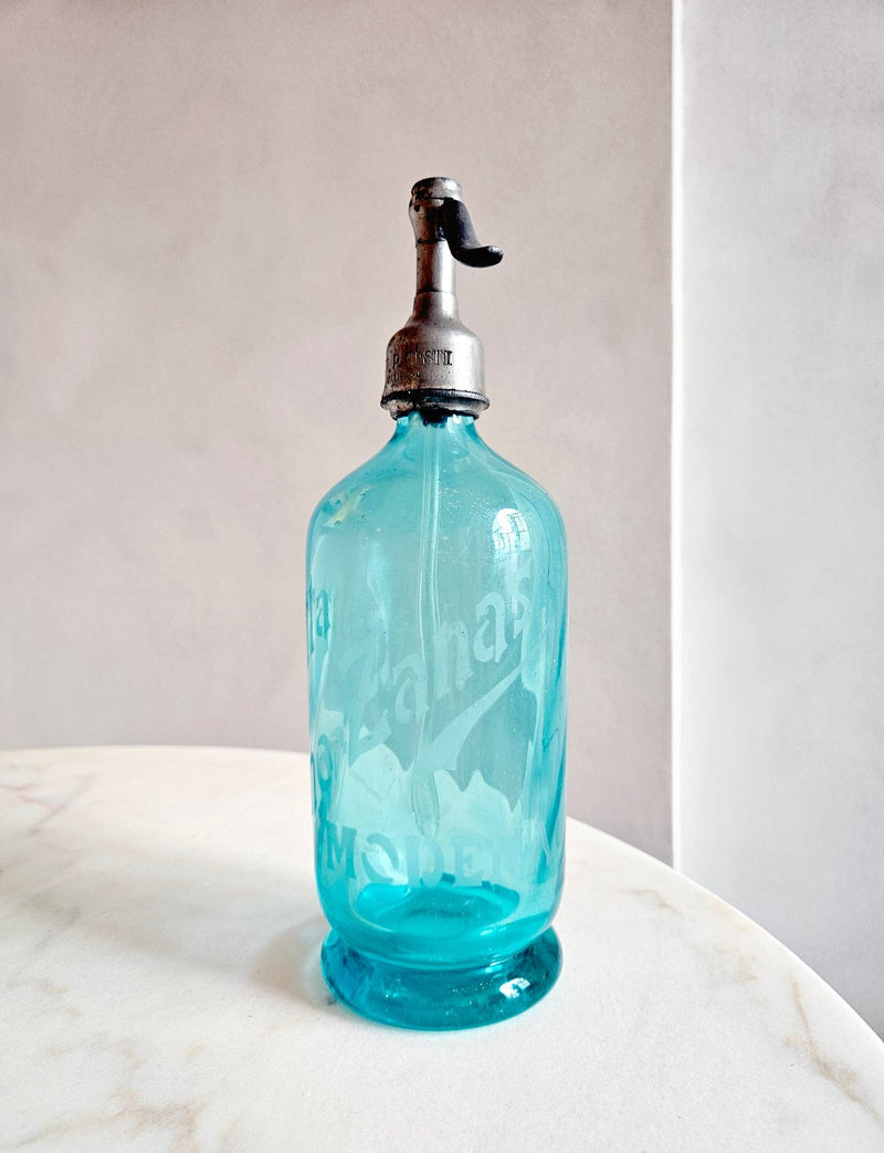 Set of Three Italian Glass Soda Bottles from Bologna & Modena