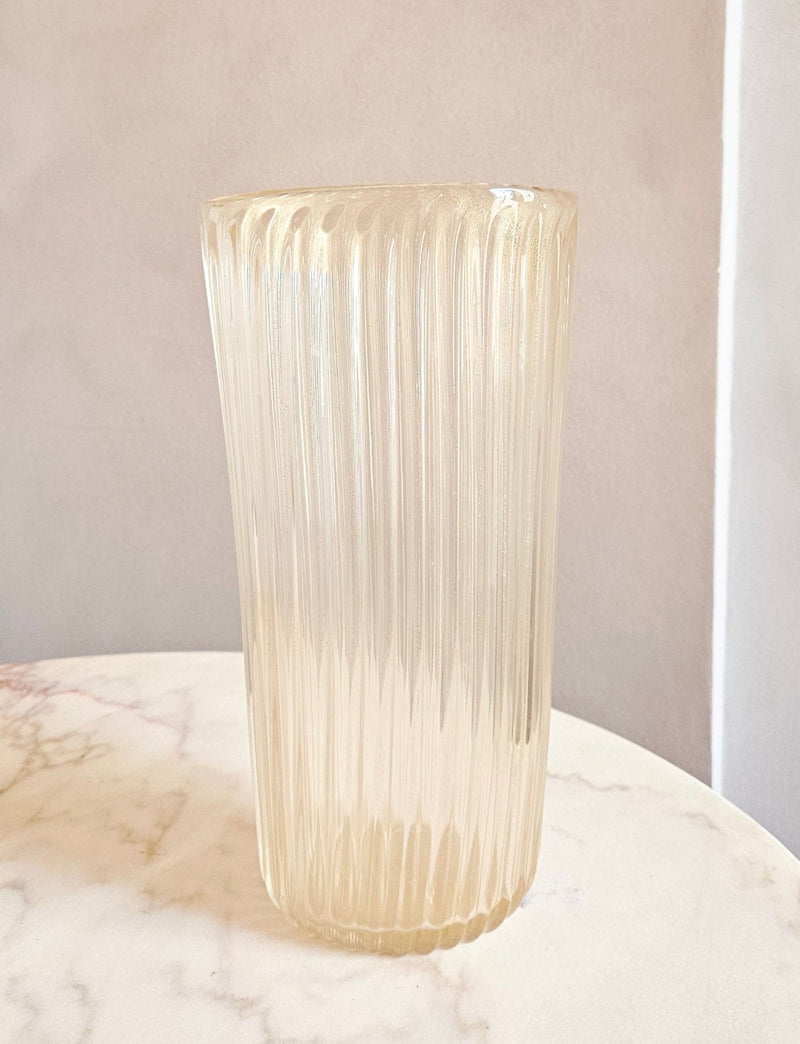 1960s Gold Infused Signed Seguso Vase