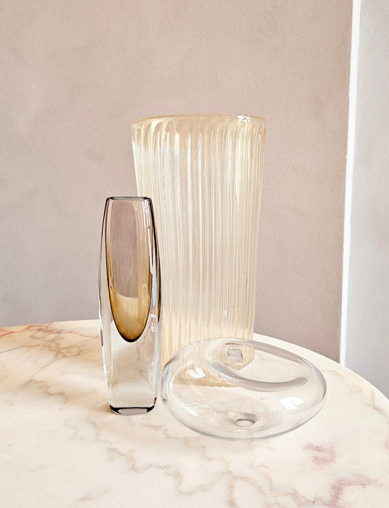 1960s Flavio Poli Clear Sommerso Vase