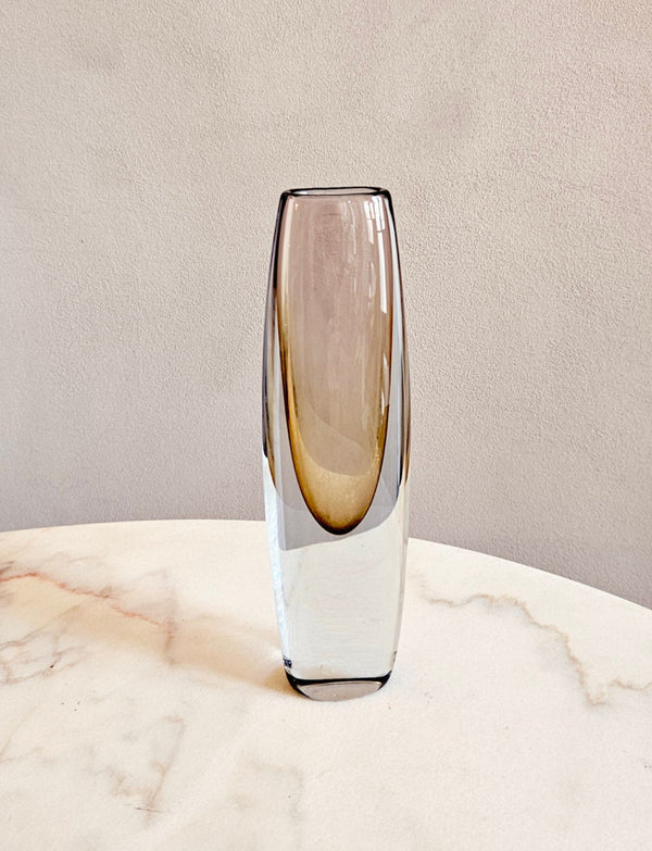 1960s Flavio Poli Clear Sommerso Vase