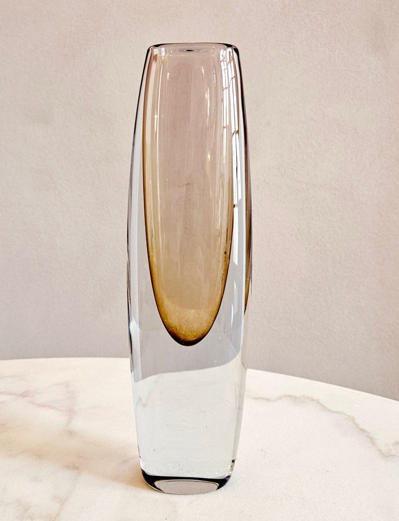 1960s Flavio Poli Clear Sommerso Vase