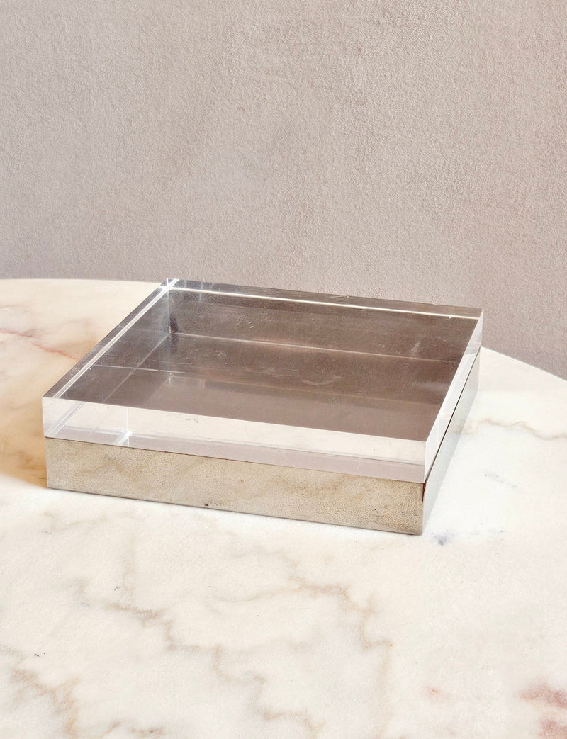 1960s Italian Modernist Plexiglass Box