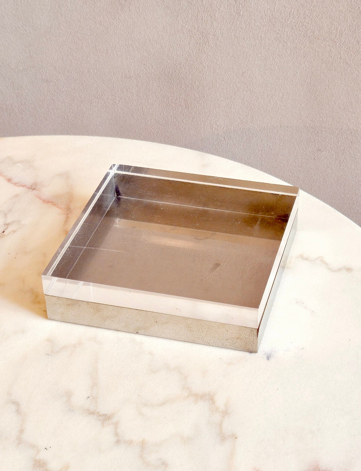 1960s Italian Modernist Plexiglass Box