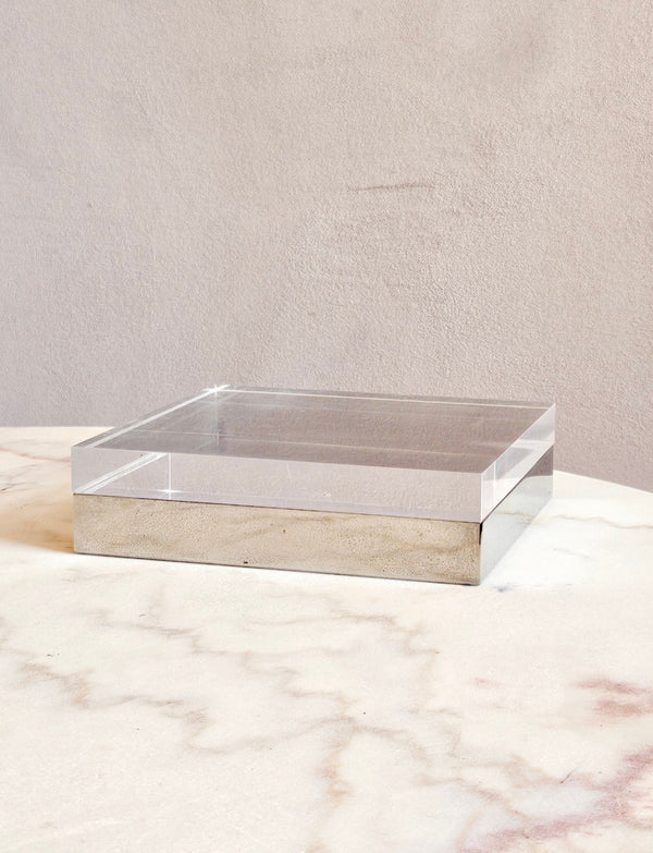 1960s Italian Modernist Plexiglass Box