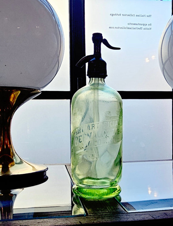 1950s Light Green Soda Bottle -   L. Bernagozzi & Co, Bologna