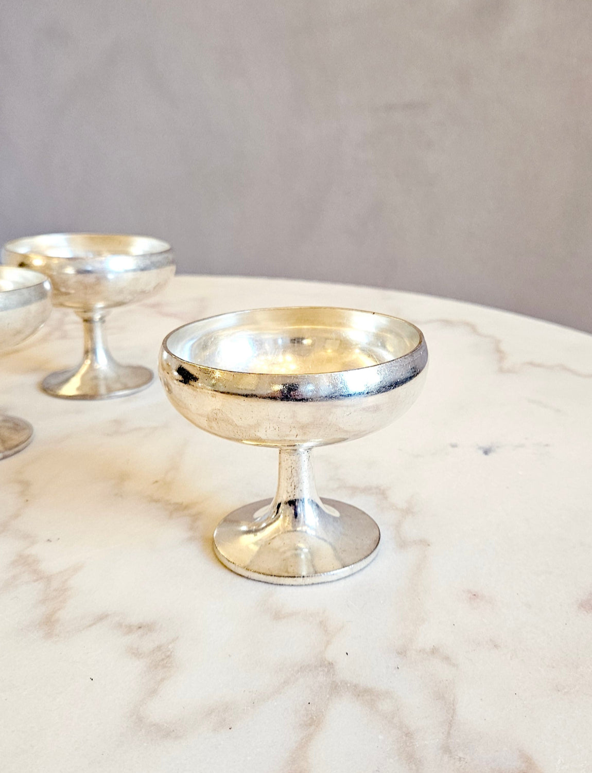 Set of 6 Silver Arthur Krupp Milano Gelato Bowls