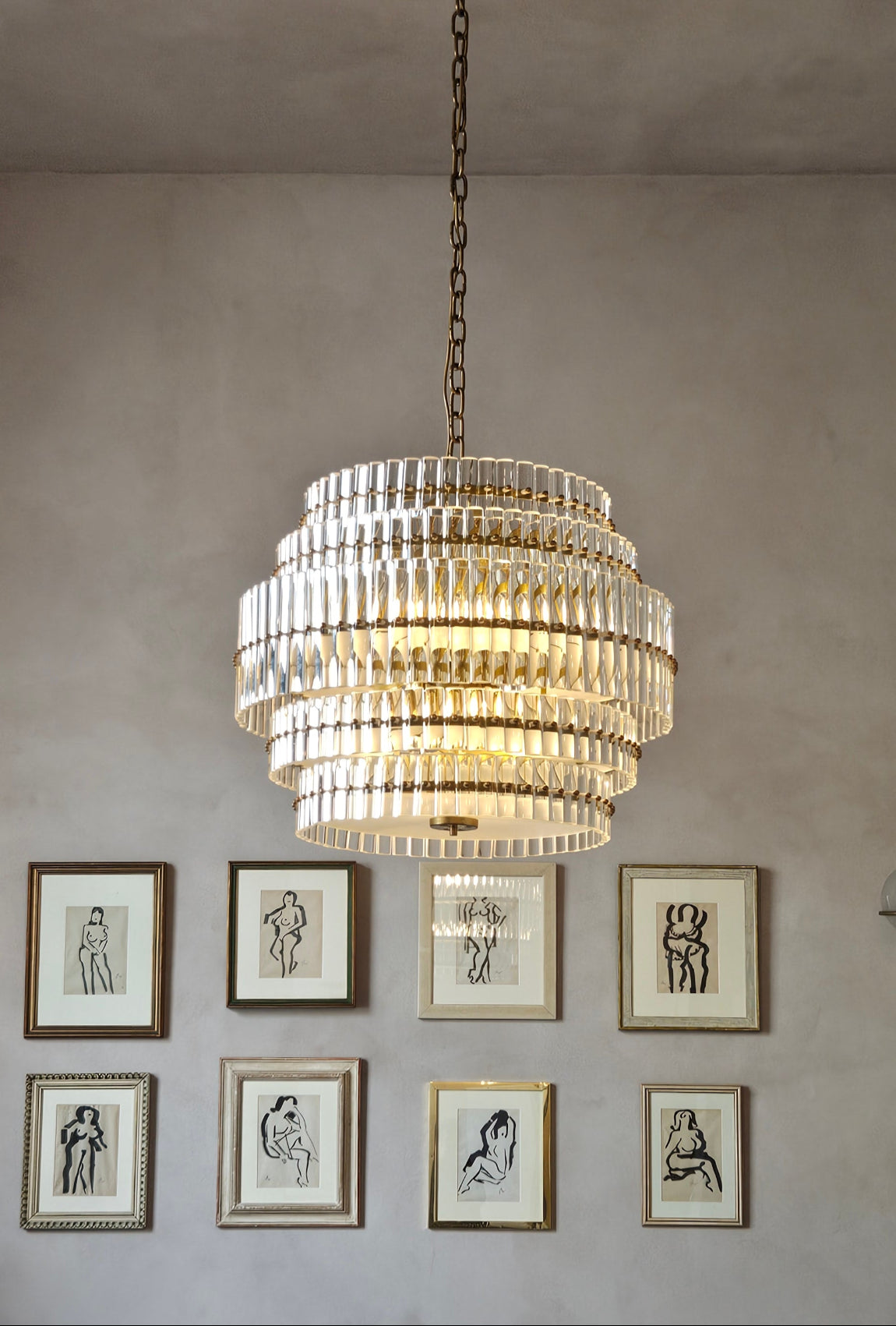 1970s Padova Chandelier in Murano Glass