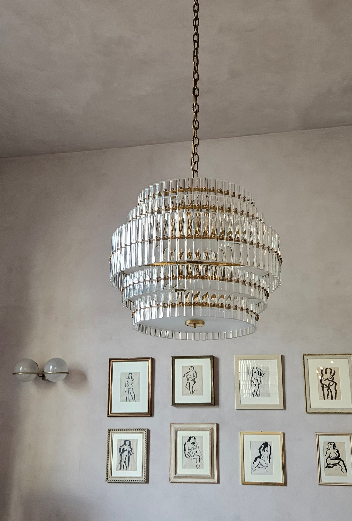 1970s Padova Chandelier in Murano Glass