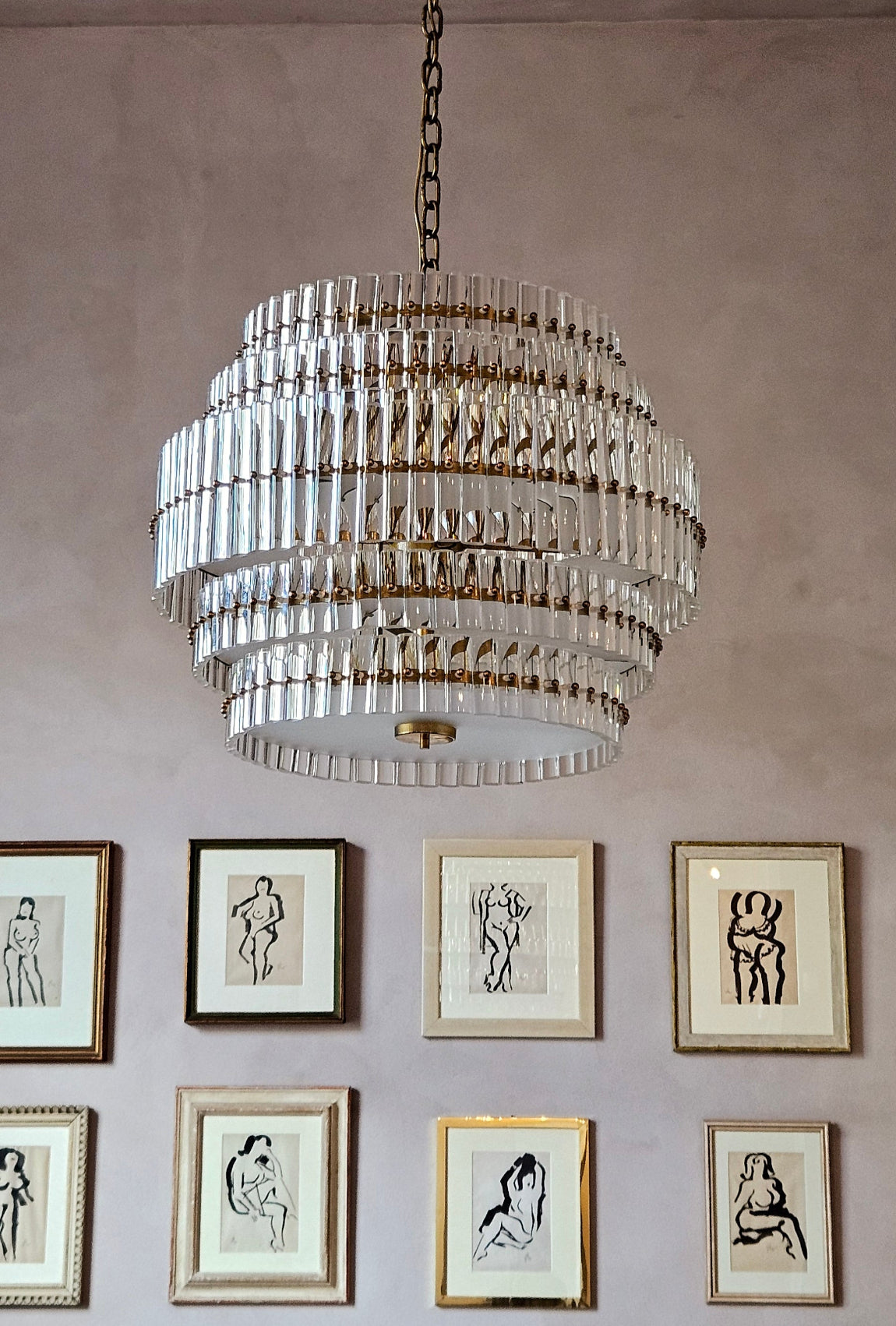 1970s Padova Chandelier in Murano Glass