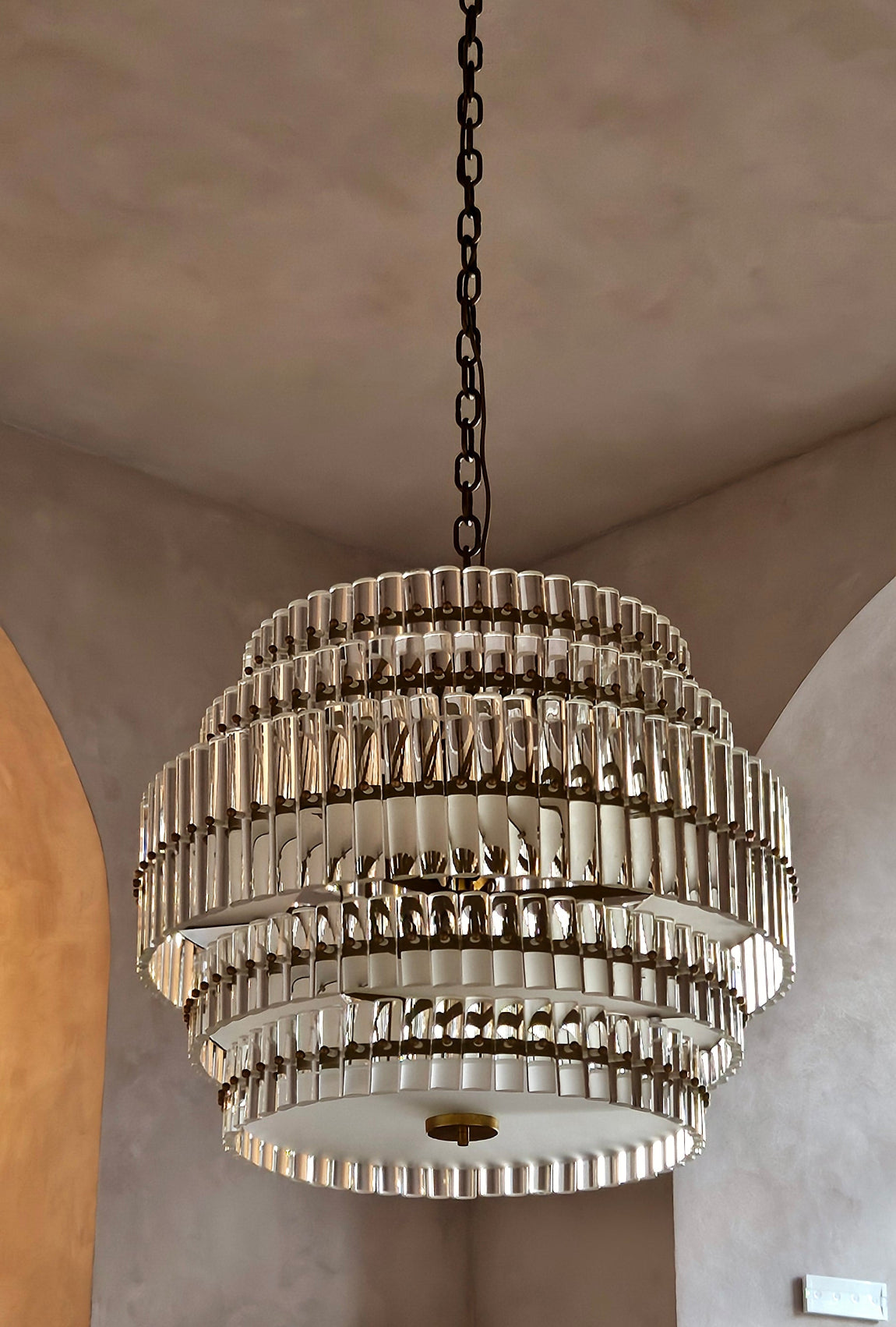 1970s Padova Chandelier in Murano Glass