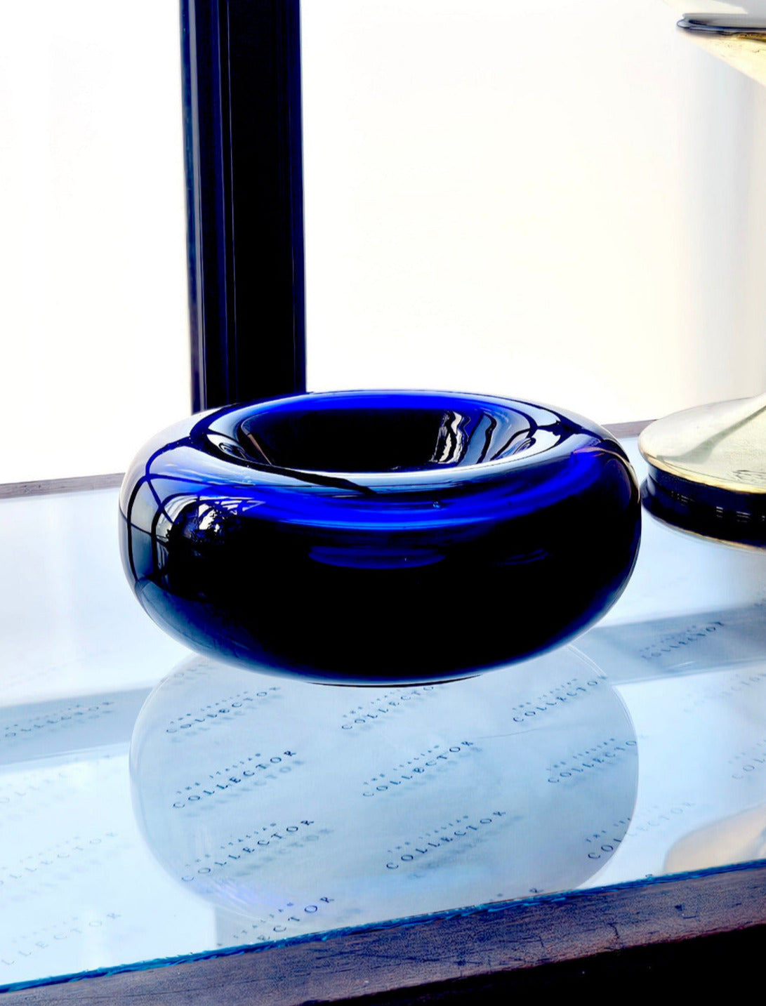 1960s Hand-blown Blue Glass Bowl attributed to Cenedese