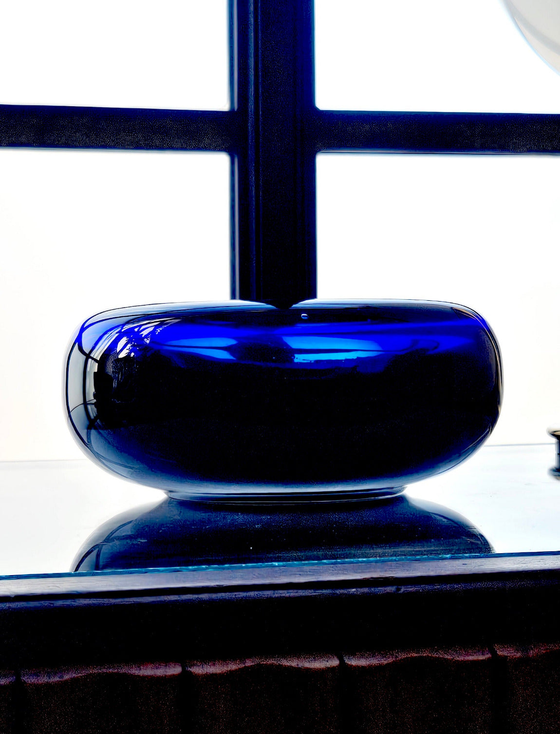 1960s Hand-blown Blue Glass Bowl attributed to Cenedese