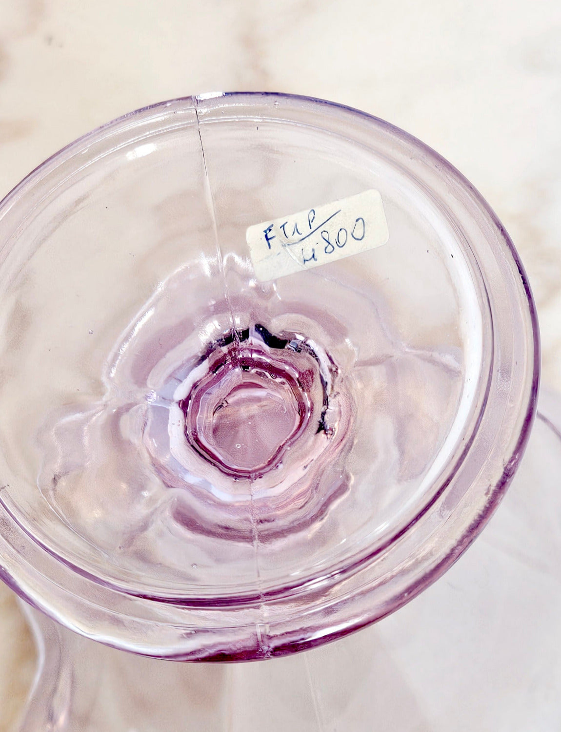 Set of 1970s Glass Gelato Bowls in Lilac