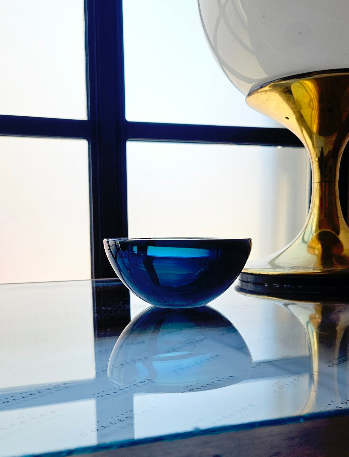 1970s Murano Glass Small Blue Bowl