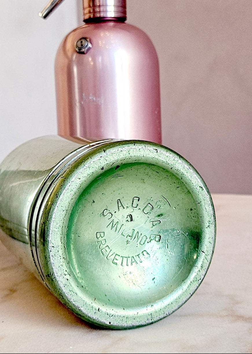 Set of Three 1950s Pastel Coloured Metal Soda Fountains