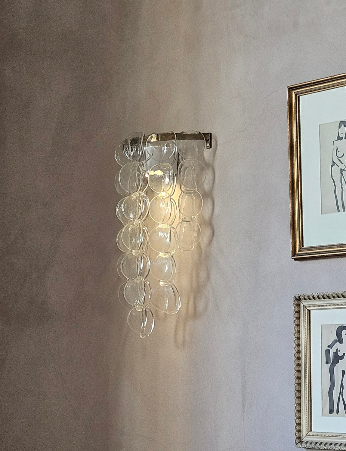 Pair of 1960s Murano Glass Wall Sconces