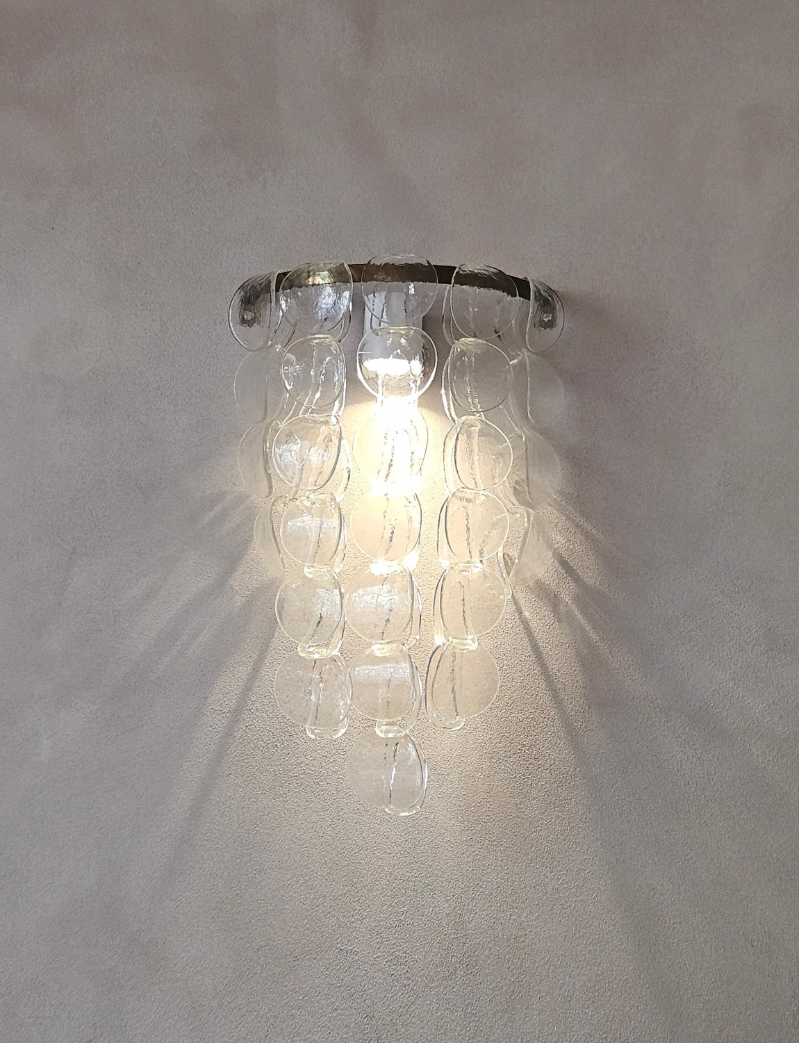 Pair of 1960s Murano Glass Wall Sconces