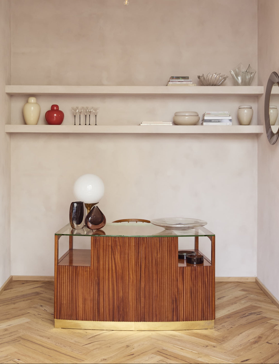 1950s Curved Rosewood Paolo Buffa Desk