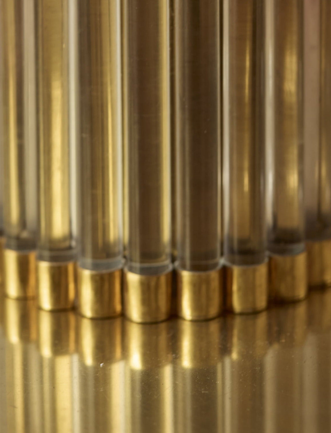 1970s Signed Gabriella Crespi Brass and Plexiglass Pot