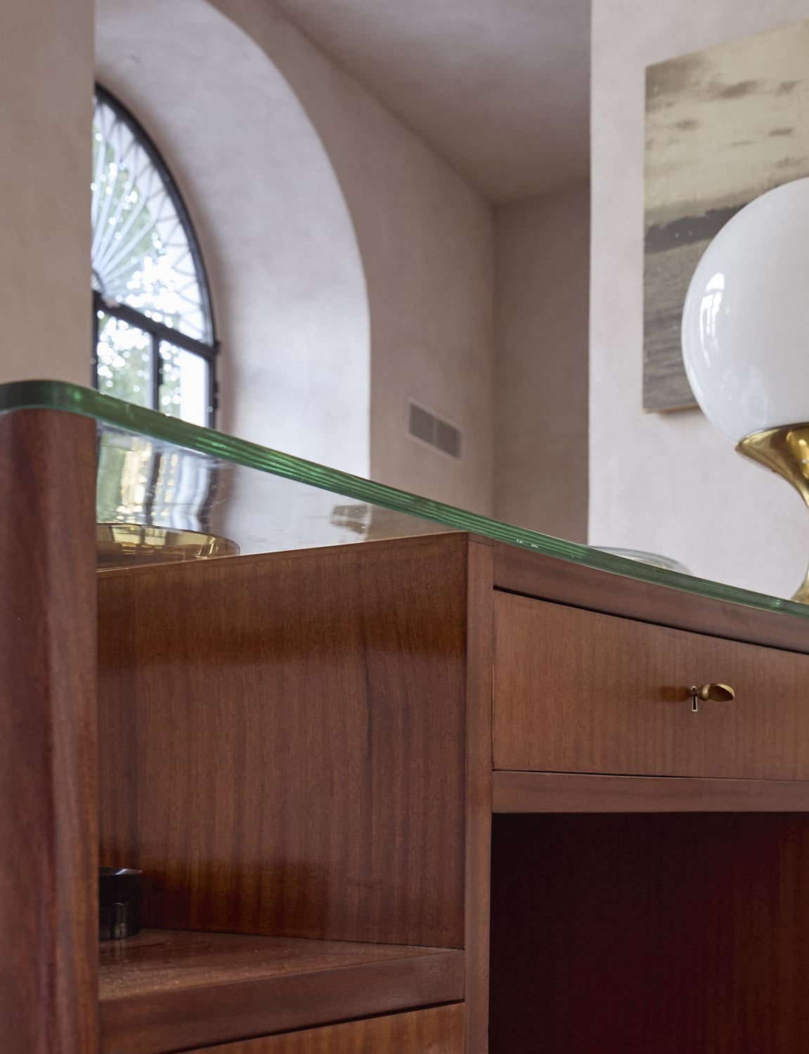1950s Curved Rosewood Paolo Buffa Desk