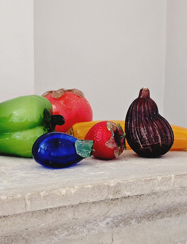 Set of 6 1970s Murano Glass Fruit